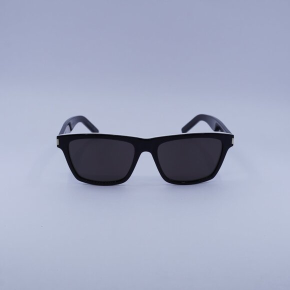 Saint Laurent SL274 004 Sunglasses Black/White Rectangle Frame, Grey Lenses - Picture 3 of 9